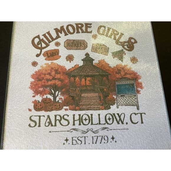 Gilmore Girls Stars Hollow, CT Cutting Board - Hot Trivet - Show Marathon - Picture 1 of 3